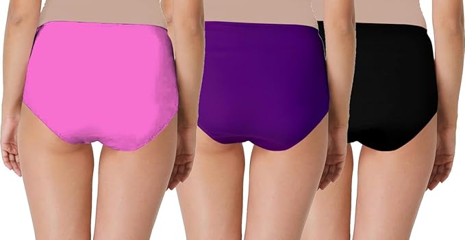 PinkPurpleBlack-  Maternity Hygiene Panties, Over-The-Belly Pantie for Women's Post and Pre Pregnancy.