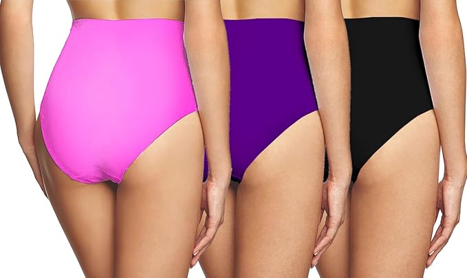 PinkPurpleBlack-  Maternity Hygiene Panties, Over-The-Belly Pantie for Women's Post and Pre Pregnancy.