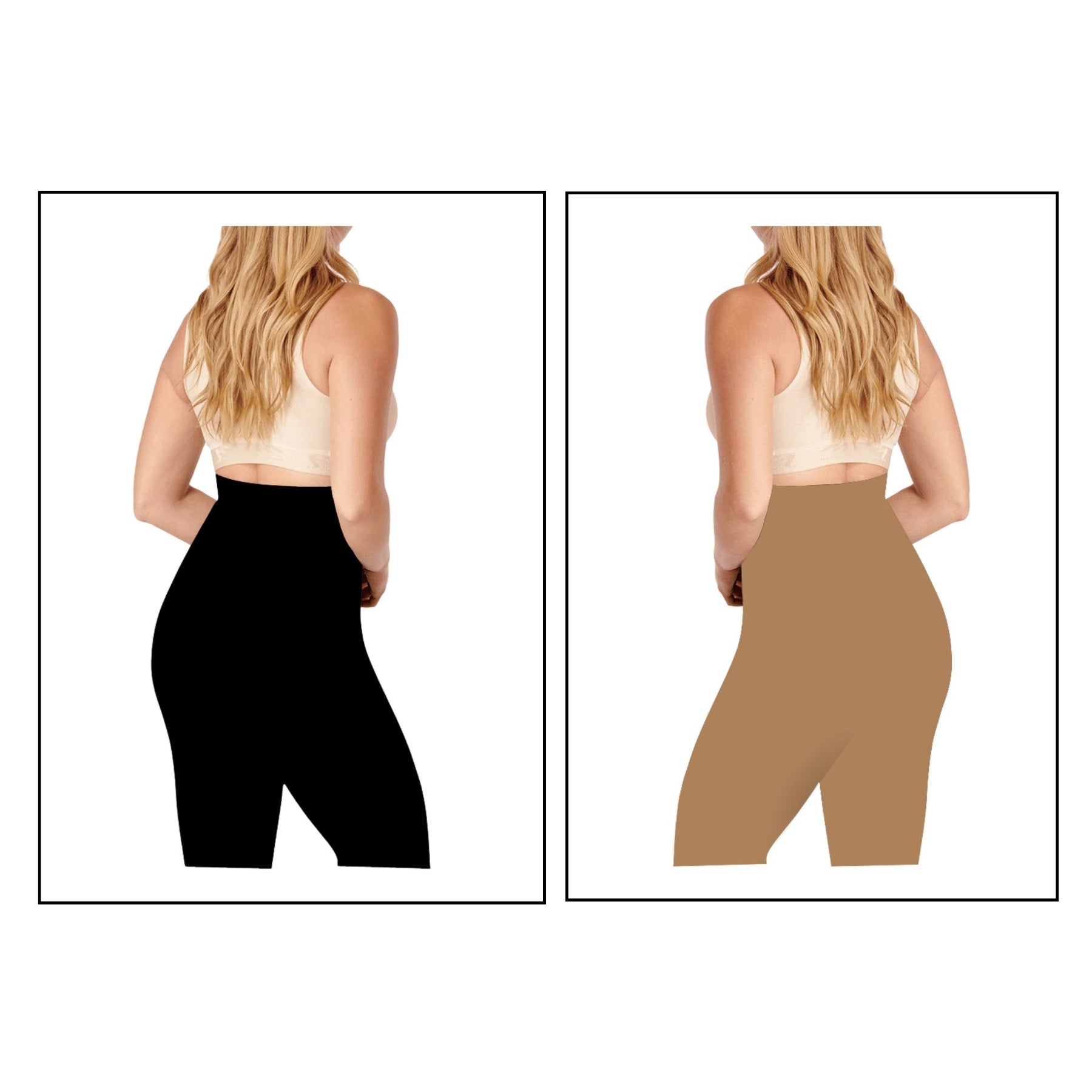 Sandal & Black- Sai's High Waist & Till Knee Cotton Lycra Maternity Shorts|Maternity Trouser Over The Belly for The Pre & Post Pregnancy