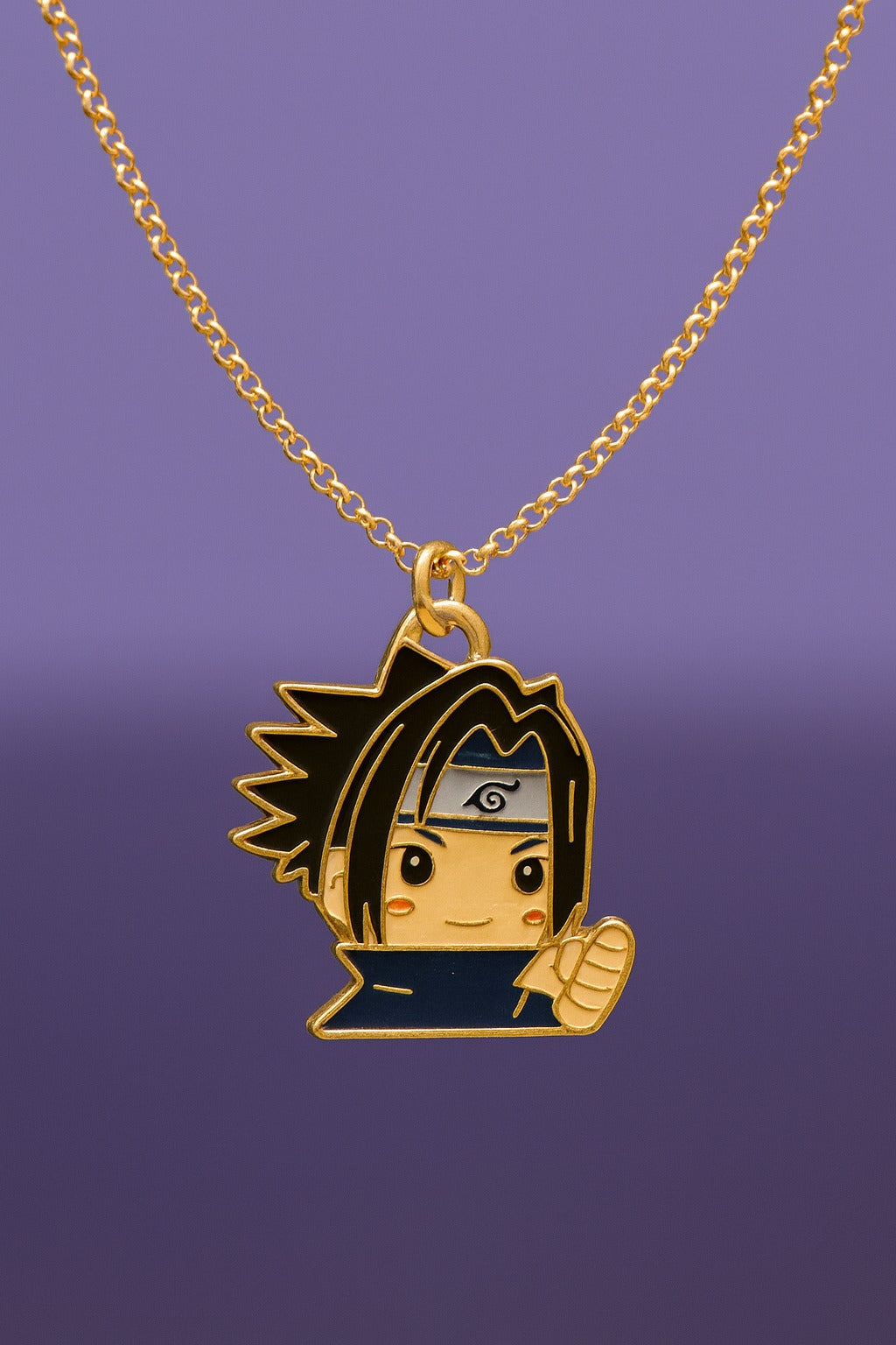Naruto Boy Chain - Anti Tarnish Gold Anime Neck Chain Pendant for Men, Women, Kids