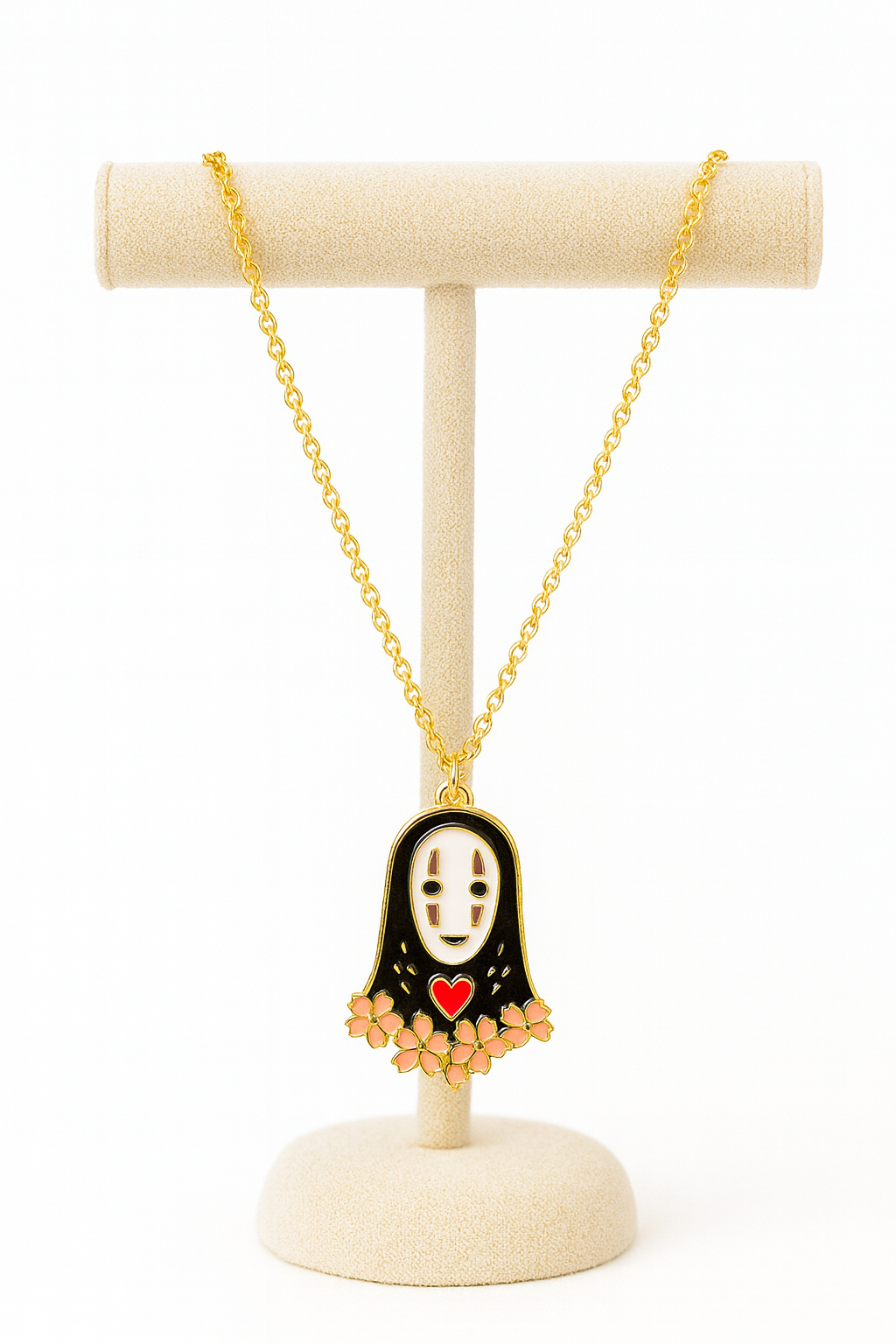 No Face Chain - Anti Tarnish Gold Anime Neck Chain Pendant for Men, Women, Kids