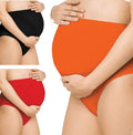 OrangeBlackRed-  Maternity Hygiene Panties, Over-The-Belly Pantie for Women's Post and Pre Pregnancy.