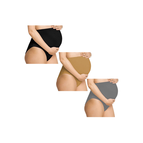 BlackSandalGreyPanty -  Maternity Hygiene Panties, Over-The-Belly Pantie for Women's Post and Pre Pregnancy.